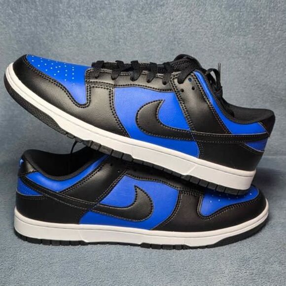 Nike Dunk Low Retro Hyper Royal Black White Mens Size 11.5 or Womens 13 main image 4